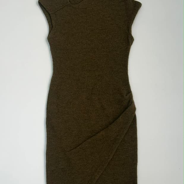 [38] 이자벨 마랑 드레이프 비대칭 울 니트 원피스