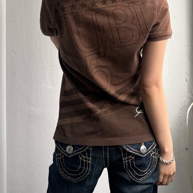 Fubu Brown Graphic Top