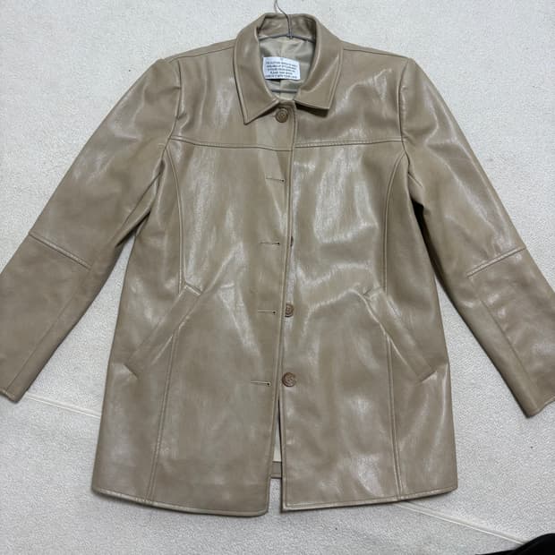 스타일난다 롱레더자켓