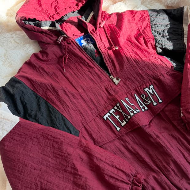 Starter Texas A&M Aggies 풀오버 아노락 재킷