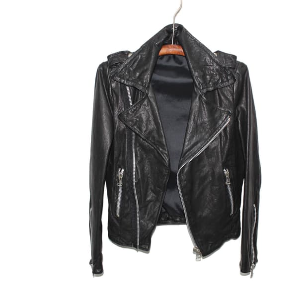 2000s Japan 램스킨 레더 바이커 자켓