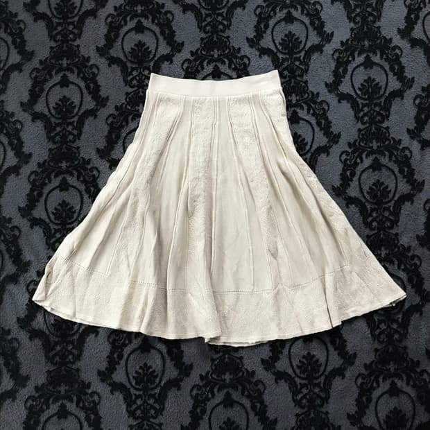 페어리 그런지 모리걸 펀칭 크로셰 니트 스커트 