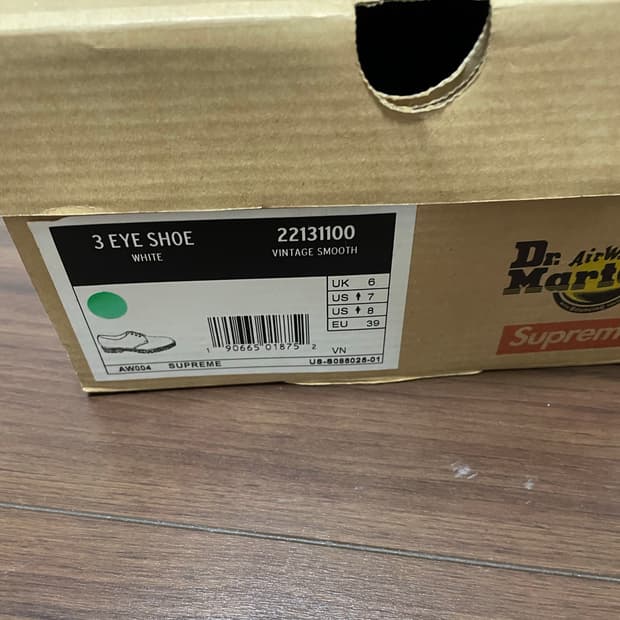 닥터마틴 x 슈프림 x 언더커버  1461 빈티지 화이트