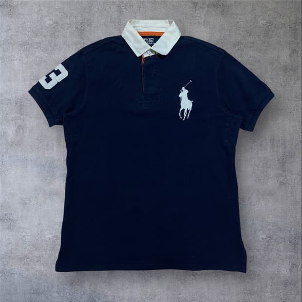 폴로 랄프로렌 빅포니 네이비 카라 반팔티