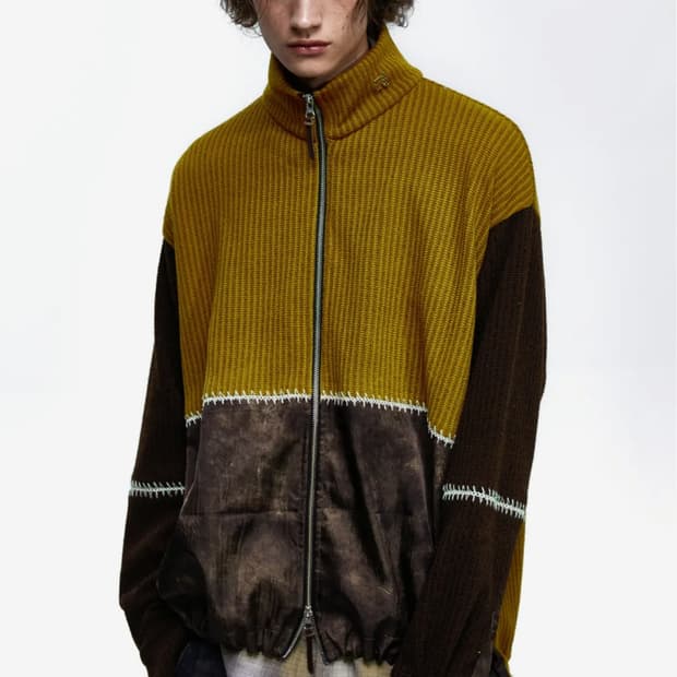 rssc STITCHED MIX KNIT ZIP UP