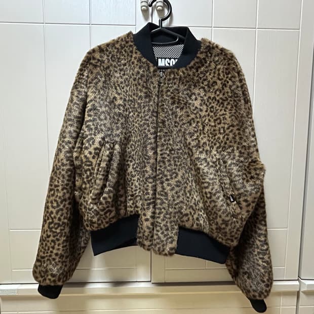미스치프 레오파드 호피 블루종 자켓