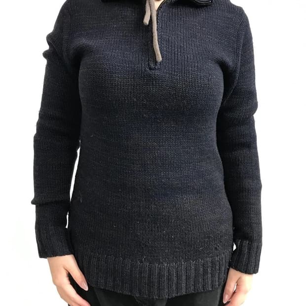 Theory Wool Half Zip Knit Sweater