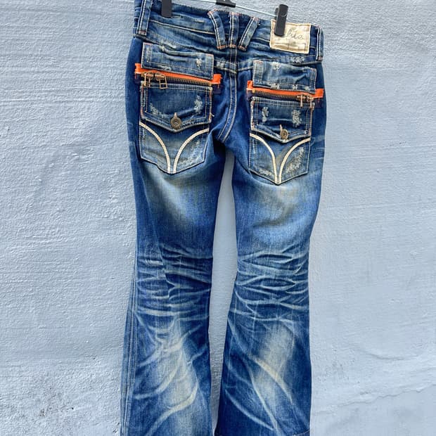 Lolita jeans washing flare low rise 
