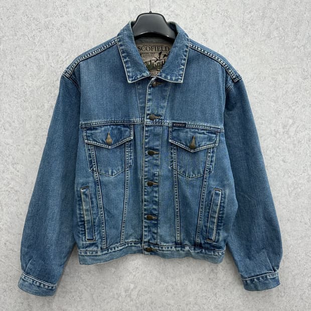 100 스코필드 남자 루즈핏 데님 청자켓