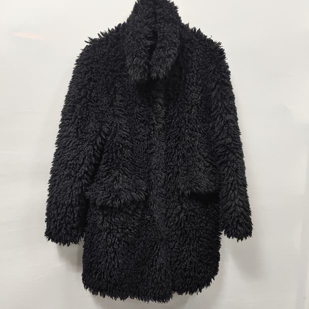 마쥬 블랙 뽀글이 털 코트 여성95