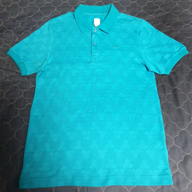 (빈티지) 아디다스 우먼스 파이어버드 LD SN 반팔 카라티 블루 (M)