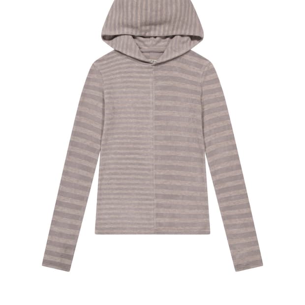 코이세이오 MIXED STRIPE HOODIE PURPLE