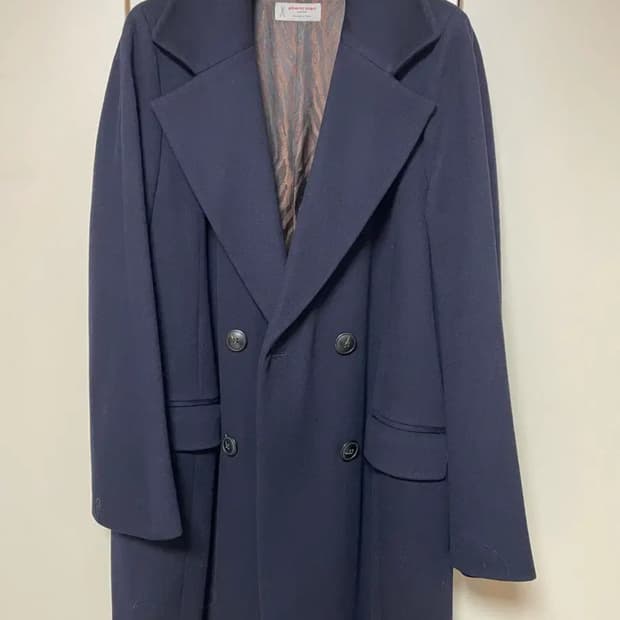 Alberto Biani 네이비 라그랑 더블 코트 42 사이즈