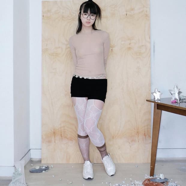 [구매] Chiyagi 키야기 Cuffs ribbed tee - Nude