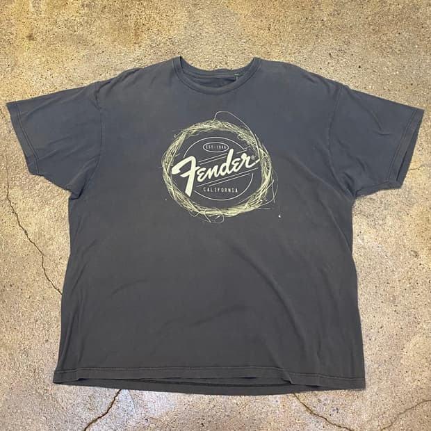 미국 빈티지 펜더 Fender 로고 반팔티 락티셔츠