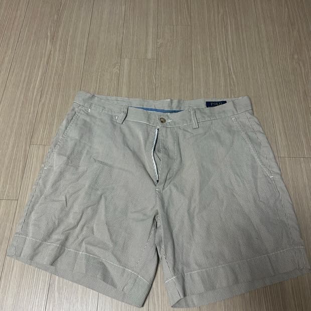 폴로 베이지 스트라이프 쇼츠 반바지