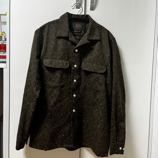 빔즈 플러스 올리브 셔츠