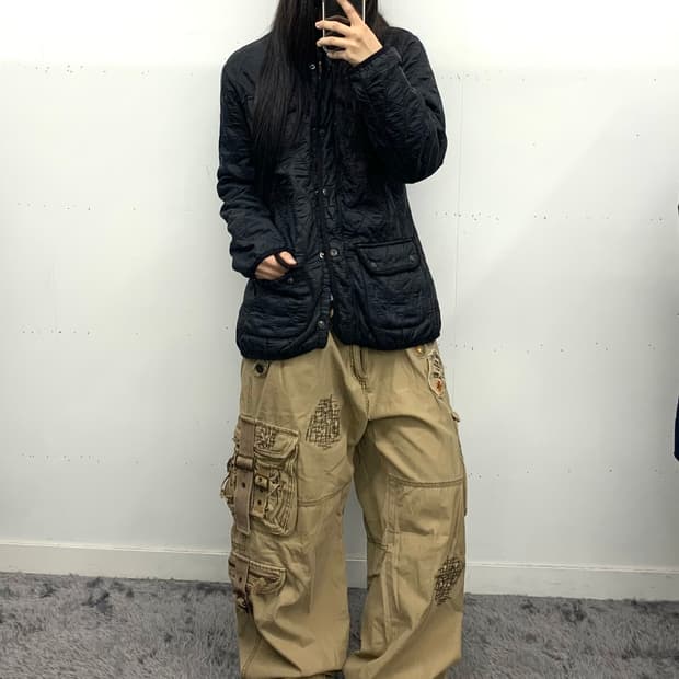 Barbour 라인 퀄팅 자켓