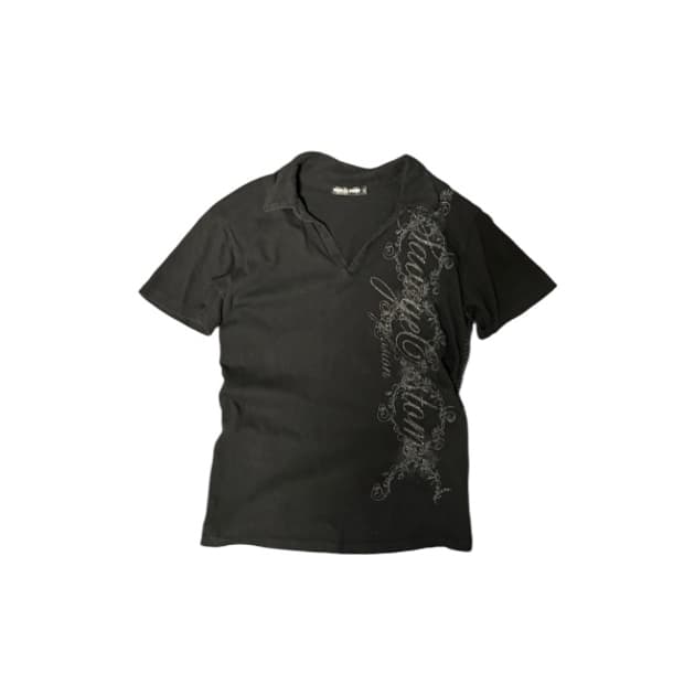 Vintage 00s Style Black T-shirt