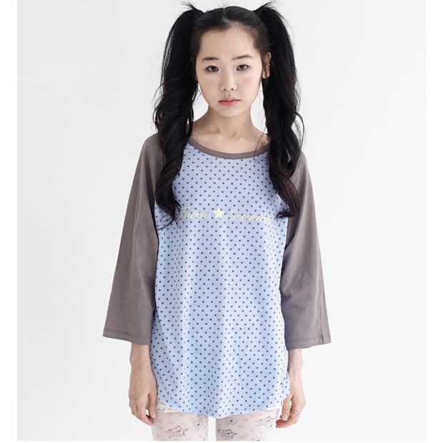 샵페어리 도트 레글런 슬리브 탑 dot raglan sleeve