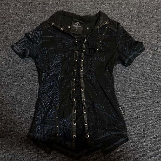 오즈온 오즈크로스 아일렛 고스펑크 반팔 탑