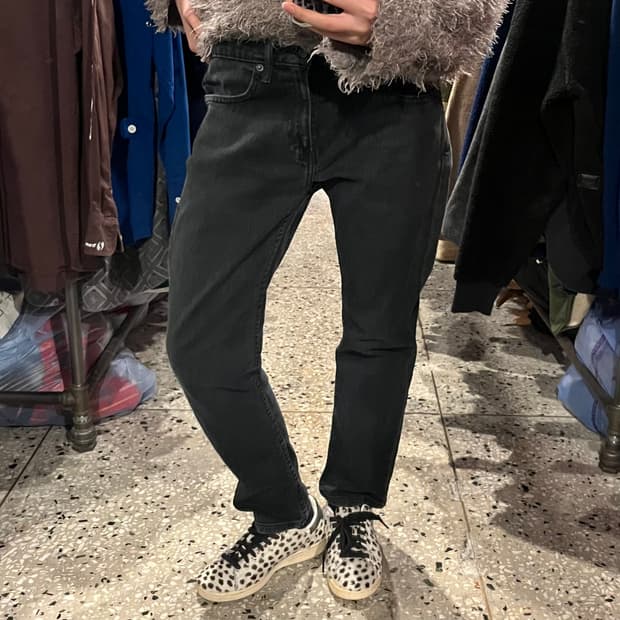 LEVI'S 리바이스 블랙 워싱 데님 팬츠 