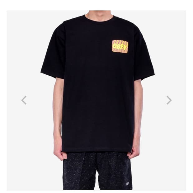 오베이 반팔티 obey static tee-black (L사이즈)
