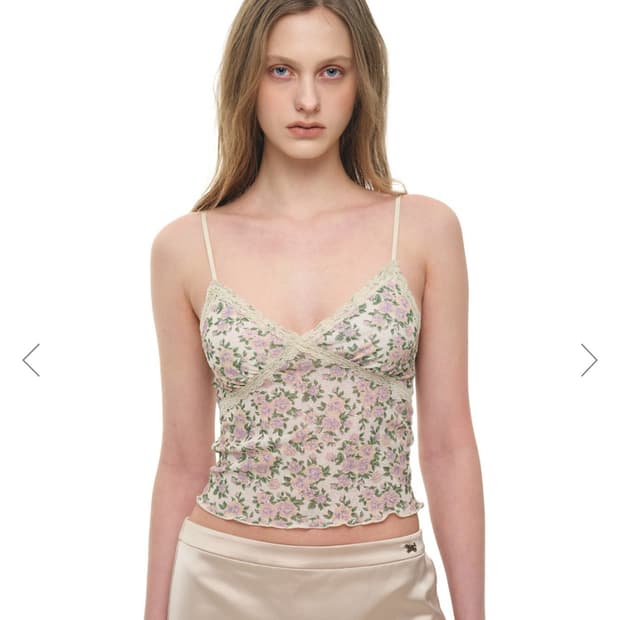 투머치택스 캐미탑 FLORAL 02 LACE CAMI TOP (택포)