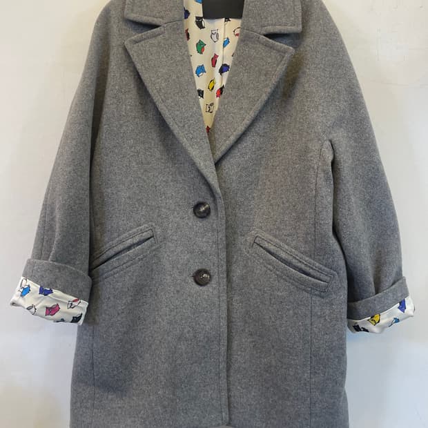 럭키슈에뜨 울코트:) 럭키슈에뜨38 모직코트 여성울코트반코트하프코트하객룩