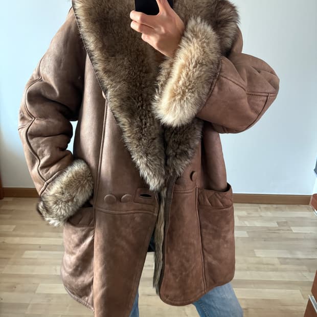 리얼 양털 무스탕