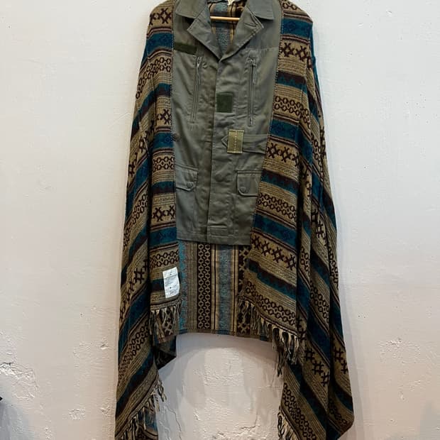 romar quee 밀리터리 에스닉 케이프 Made in JAPAN 