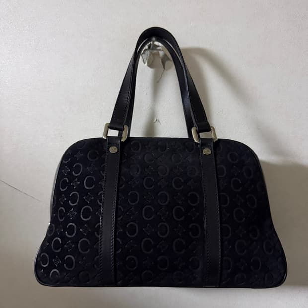 빈티지 셀린느 마카담 스웨이드 토트백