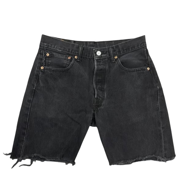 리바이스 501 흑청 데님 반바지