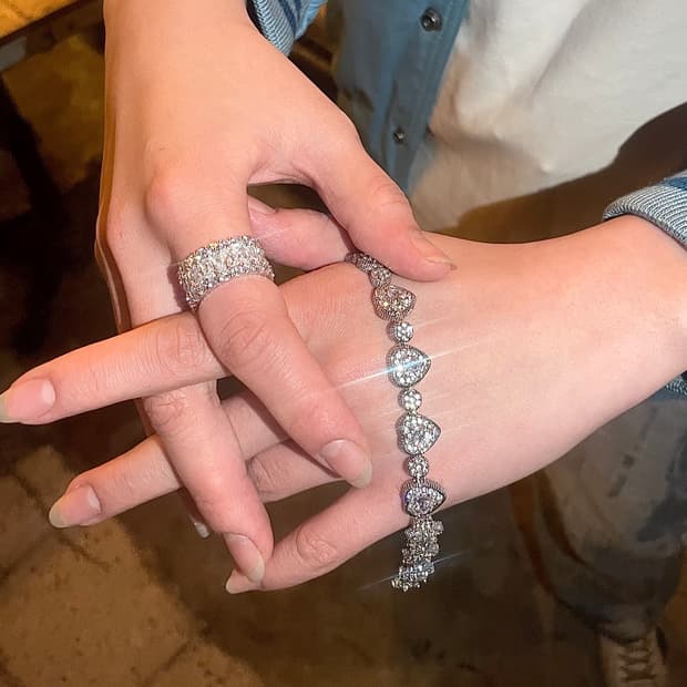 pcr053 Crown white cubic ring