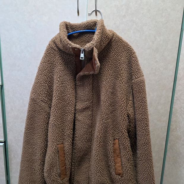 Zara 브라운 플리스집업 Size M