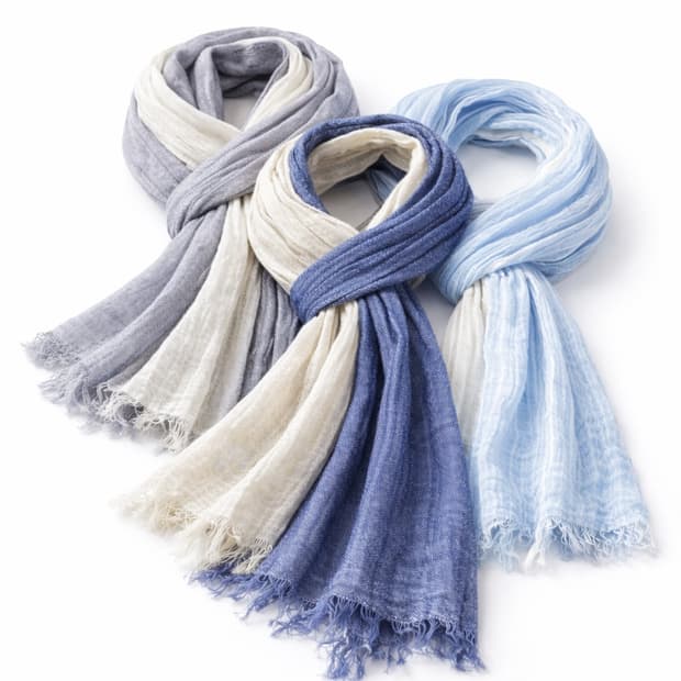 투톤 빈티지 주름 머플러 (새상품)