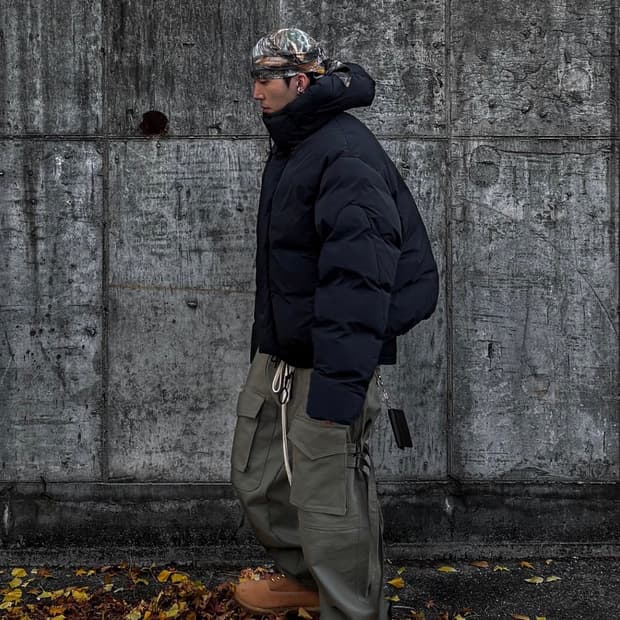 엔타이어 스튜디오 mml 후드 푸퍼 패딩