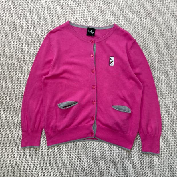 폴스미스 시그니처 패치 크루넥 니트 가디건