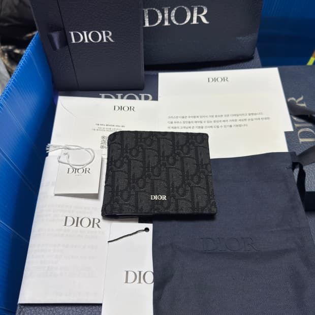 [풀구성] 디올 오블리크 자카드 반지갑