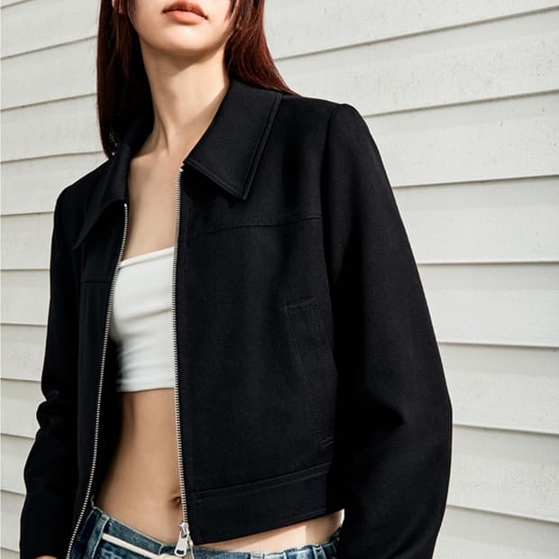 (M)여성 미쏘 크롭 집업 자켓