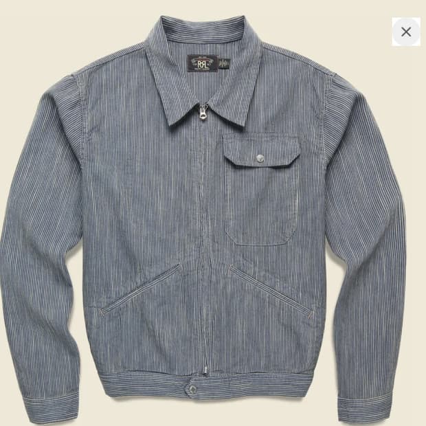 RRL 더블알엘 인디고 스트라이프 자켓 L