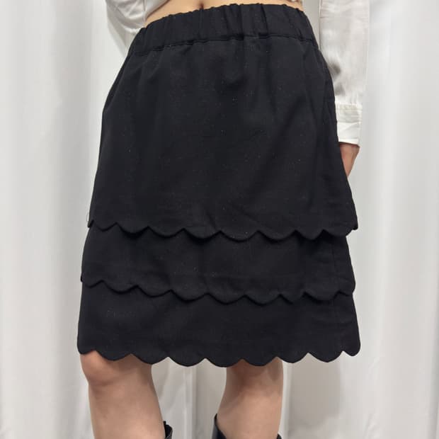 layered midi skirt