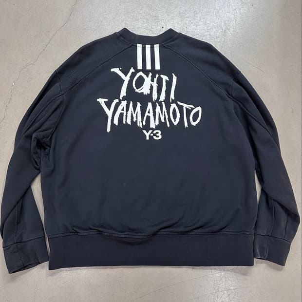 Y-3 adidas Yohji Yamamoto 백로고 맨투맨