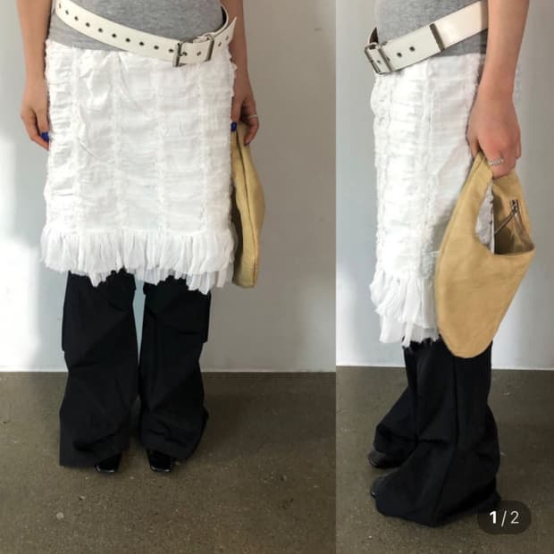 센지 링클미디스커트 