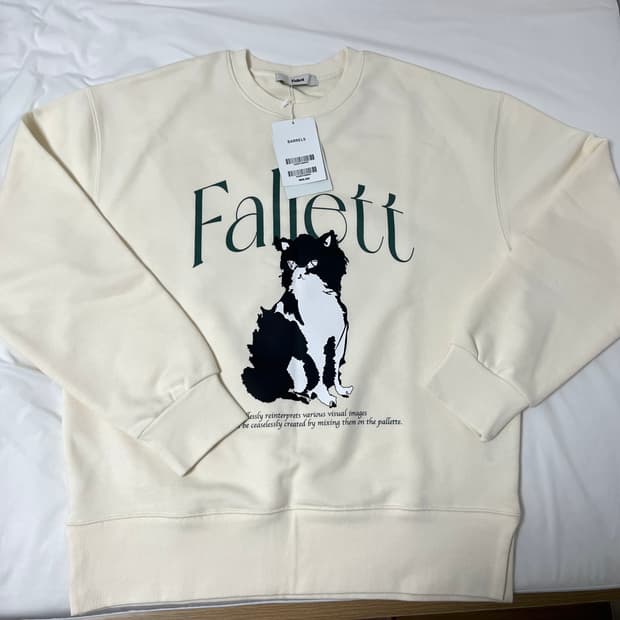 택달림 / 정품 팔렛 고양이 맨투맨 남녀공용 / 정가 69,000원