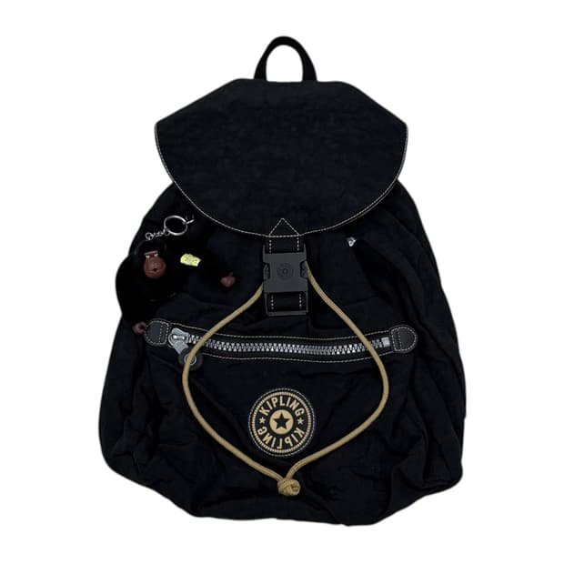 키플링 빈티지 고릴라 복조리 Y2K 버클 백팩 가방 블랙