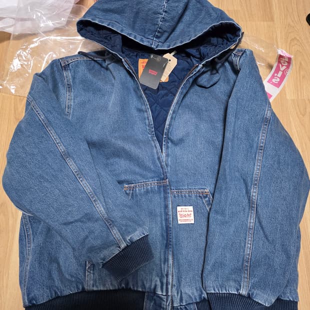 리바이스 데님 후드 워크 자켓 L