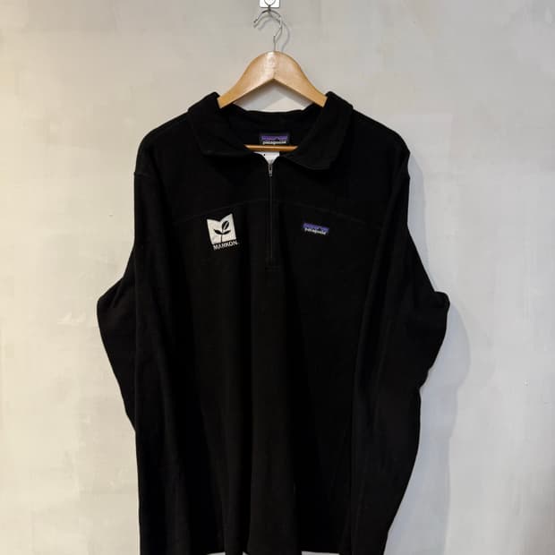 파타고니아 블랙 플리스 하프집업