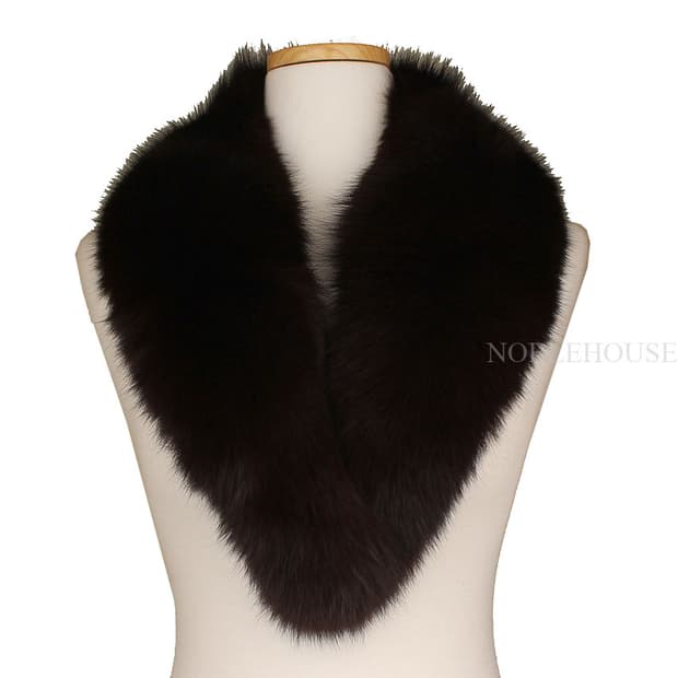 근화 다크브라운 폭스 퍼 머플러