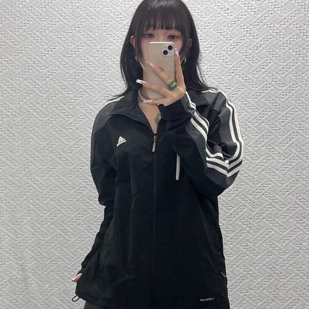 아디다스 올드스쿨 레트로 배색 바람막이 자켓 110 C11149